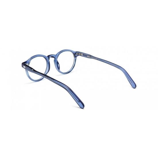  모스콧 안경 오르밀로 밀첸 반투명 블루 아세테이트 원형 프레임 안경 - MOSCOT