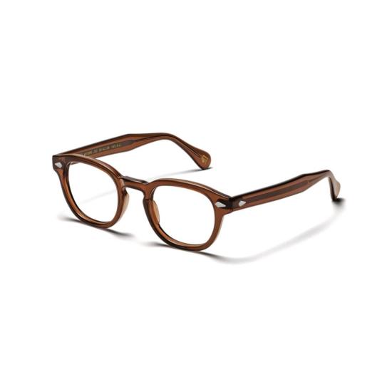  모스콧 안경 Or-Lem-O Lemtosh 빈티지 스타일 반투명 브라운 아세테이트 안경 - MOSCOT