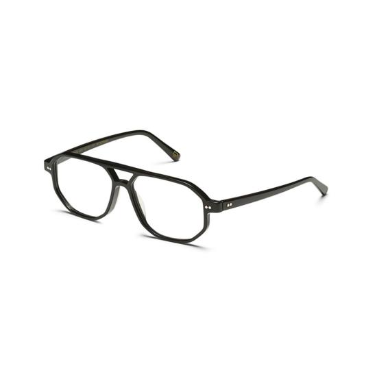  모스콧 안경 Or-Gaz-O Gazeektal 기하학적 블랙 아세테이트 안경 - MOSCOT