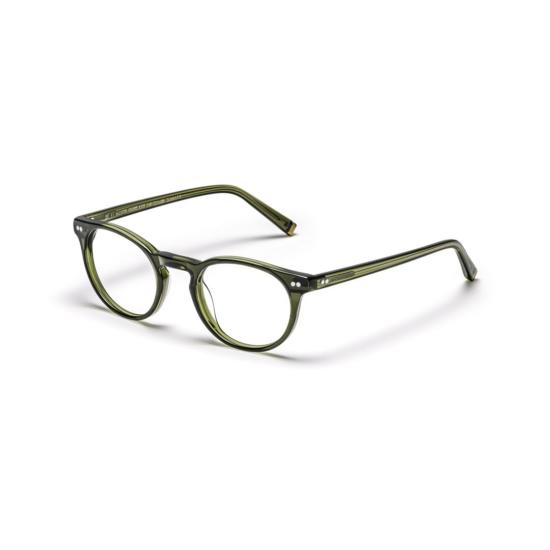  모스콧 안경 Sp-Fra-O Frankie 반투명 올리브 그린 아세테이트 원형 프레임 안경 - MOSCOT