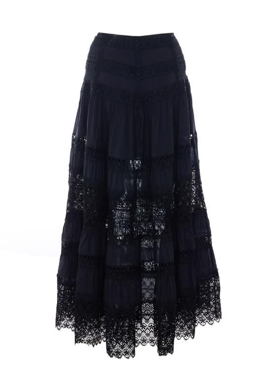 26SS 차로루이즈 롱 스커트 261402 BLACK Black - CHARORUIZ