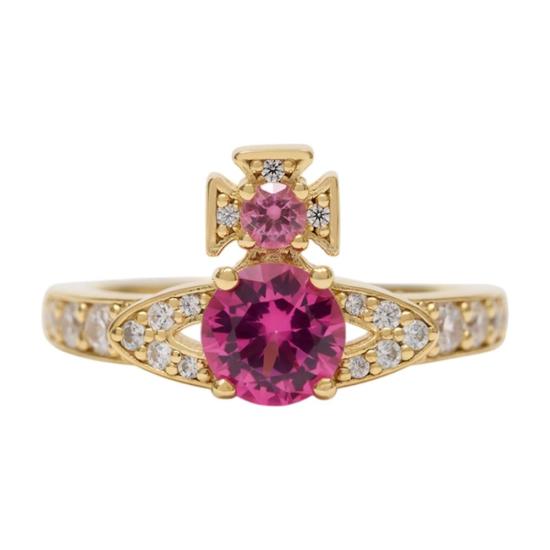 26SS 비비안웨스트우드 반지 6404017L 01R989 R989 yellow - VIVIENNE WESTWOOD