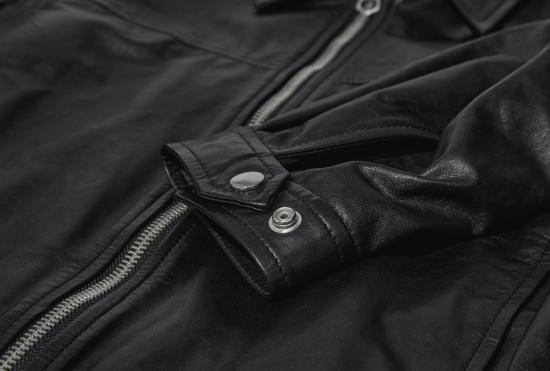 26SS 르메르 가죽 자켓 바이커 블루종 - 페이퍼 카우 가죽 OW1211 LL0175 블랙 - LEMAIRE