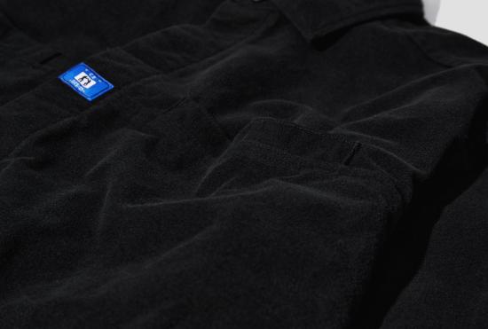 26SS 카브엠트 긴팔 셔츠 브러시드 코튼 디자인 빅  CES29SH01 블랙 - CAV EMPT
