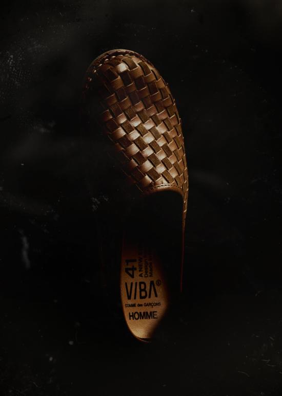 26SS 비바 뮬/슬리퍼 CDGH X VIBAE ROMA 우븐 레더 - 폰 탠 HQ-K105-S26 - VIBAE