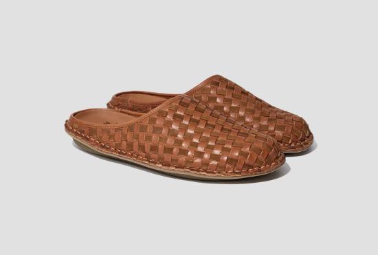 26SS 비바 샌들 CDGH X VIBAE ROMA 우븐 레더 - 폰 탠 HQ-K105-S26