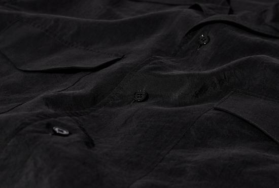 26SS 르메르 긴팔 셔츠 컨버터블 칼라  - 드라이 실크 SH1233 LF1308 블랙 - LEMAIRE