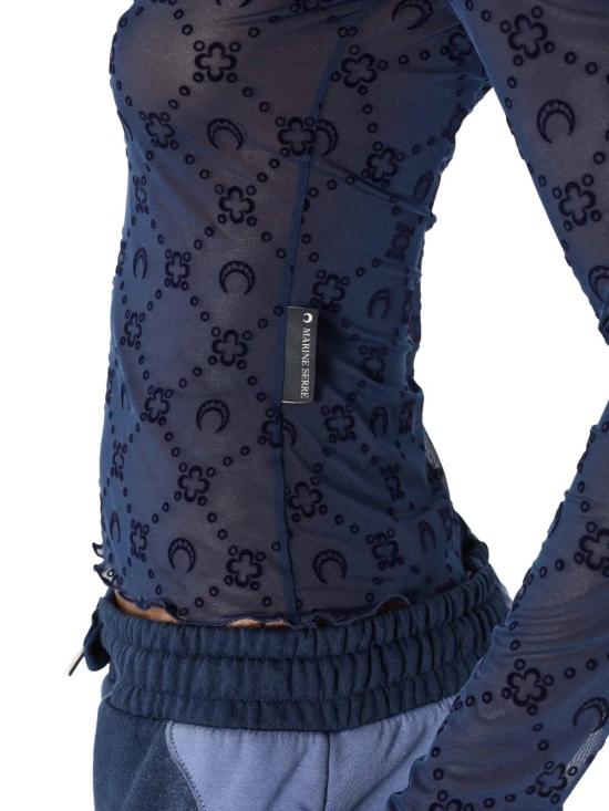 26SS 마린세르 긴팔 티셔츠 WTS018ACJER0005 BL90 Navy - MARINE SERRE