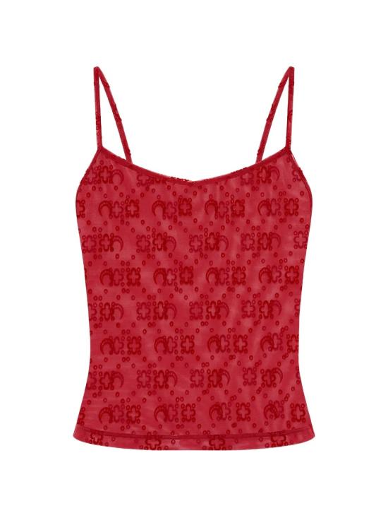 26SS 마린세르 민소매 티셔츠 WTO514ACJER0005 RD11 Ribbon red