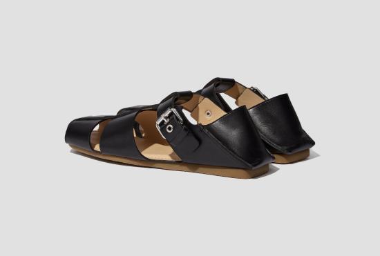 26SS 르메르 샌들 피셔맨 슬립온  - 식물성 태닝 가죽 FO0271 LL0217 블랙 - LEMAIRE