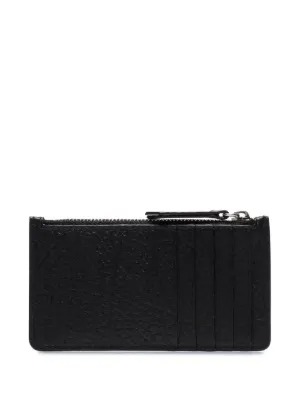 26SS 마르지엘라 스티치 레더 지퍼 카드 홀더 S56UI0143 P4455 T8013 Black - MAISON MARGIELA