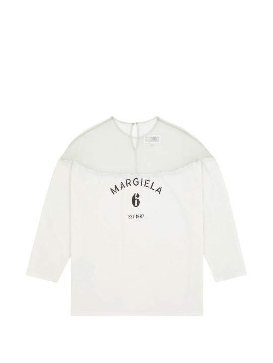 26SS MM6 메종마르지엘라 반팔 티셔츠 S62GD0213 M20108 101 White