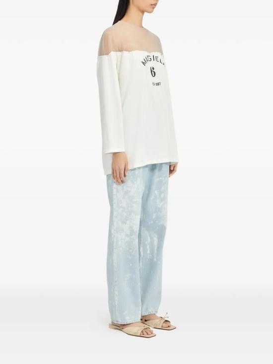 26SS MM6 메종마르지엘라 반팔 티셔츠 S62GD0213 M20108 101 White - MM6 MAISON MARGIELA
