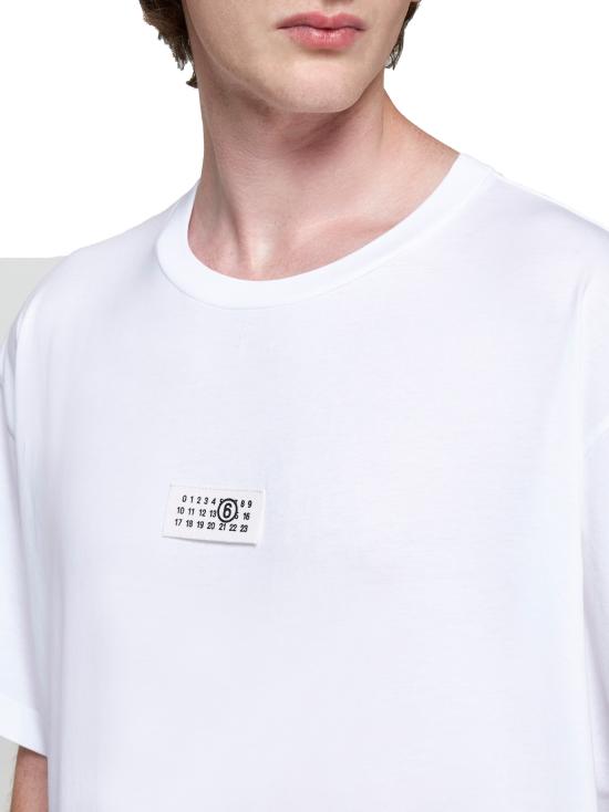26SS MM6 메종마르지엘라 반팔 티셔츠 SH0GC0033 S24312 101 White - MM6 MAISON MARGIELA