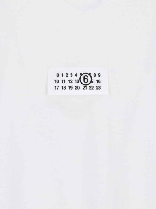 26SS MM6 메종마르지엘라 코튼 티셔츠 SH0GC0032 S24312 100 White - MM6 MAISON MARGIELA