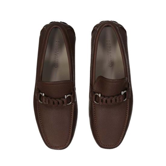  살바토레 페라가모 로퍼 페라가모 스튜어트 송아지 가죽  브라운 - SALVATORE FERRAGAMO