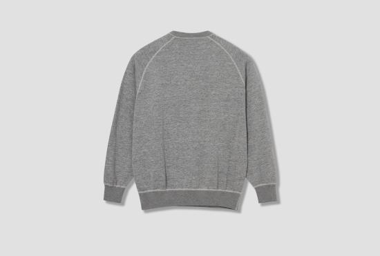 26SS 코모리 긴팔 티셔츠 그레이 플리스 크루넥 탑 D01-05045 그레이 - COMOLI