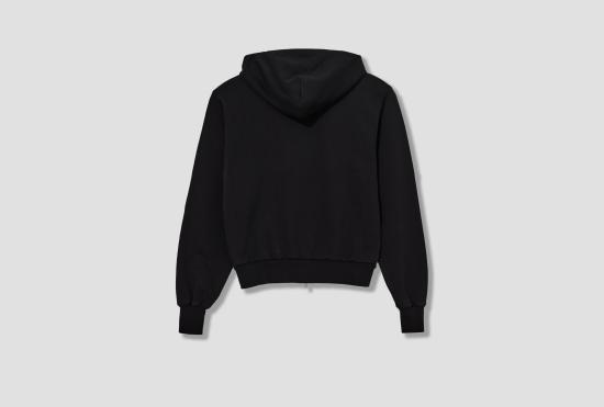 26SS 살롱 씨 룬드만 긴팔 티셔츠 후드티 - 유기농 면 CL408 블랙 - SALON C. LUNDMAN