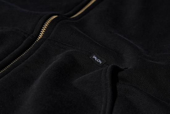 26SS 살롱 씨 룬드만 긴팔 티셔츠 후드티 - 유기농 면 CL408 블랙 - SALON C. LUNDMAN