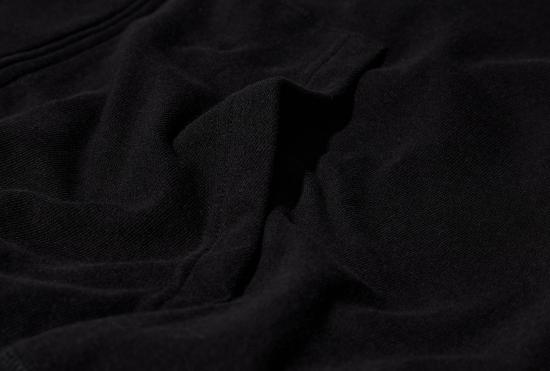 26SS 코모리 긴팔 티셔츠 LW 코튼 플리스 지퍼 후드티 D01-05016 블랙 - COMOLI