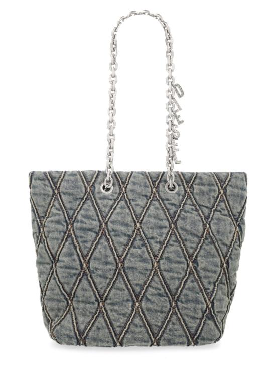 26SS 디젤 참-D-토트백 퀼티드 데님 X10467 P5570HA001 MULTICOLOUR