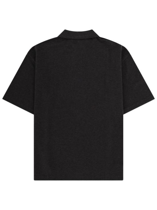 26SS 메종키츠네 폭스 헤드 오버사이즈 폴로 티셔츠 PM00211KP0001 H170 GREY - MAISON KITSUNE