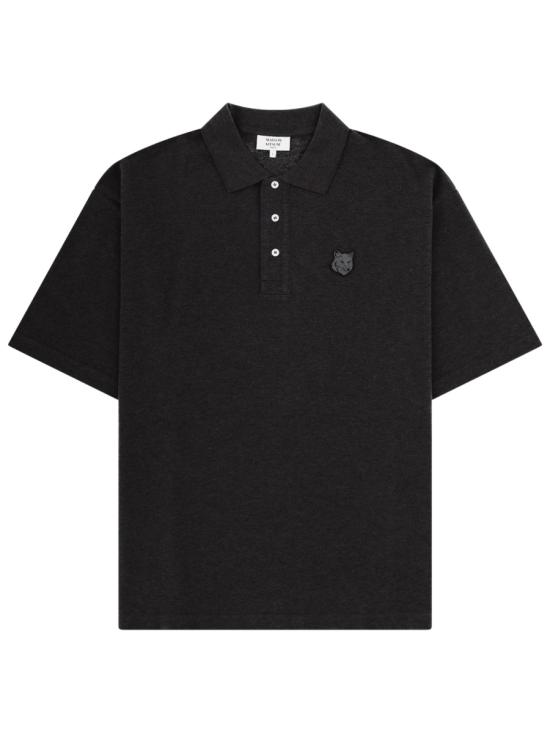 26SS 메종키츠네 폭스 헤드 오버사이즈 폴로 티셔츠 PM00211KP0001 H170 GREY