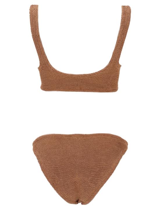 26SS 훈자 지 비치웨어 B XANDRA CR METALLICCOCOA BROWN - HUNZA G