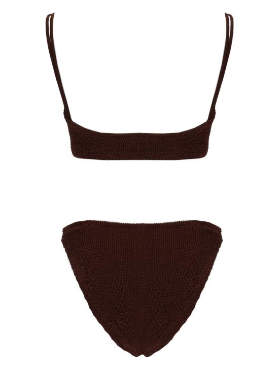 26SS 훈자 지 비치웨어 B CASSIE BDD METALLICCHOCOLATE BROWN - HUNZA G