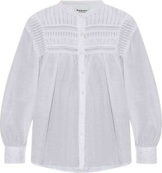 26SS 이자벨마랑 플라리아 오버핏 셔츠 HT0002FC B3J04E 20WH WHITE DOM