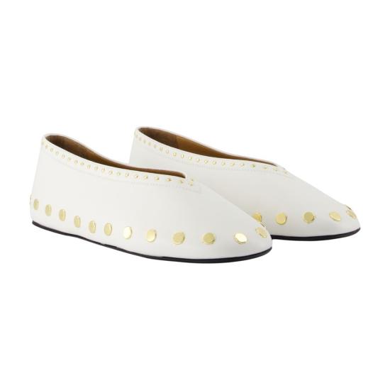 26SS 가니 플랫 슈즈 B1020175 135 white - GANNI