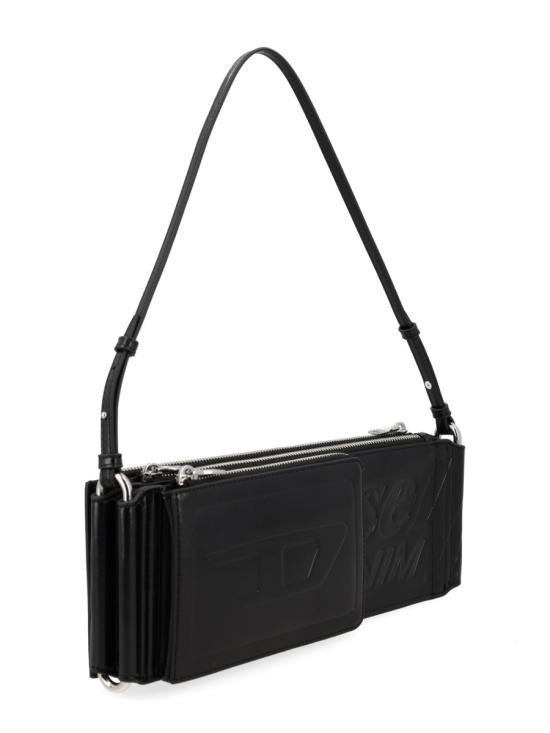 26SS 디젤 플래그-D 모듈러 로고 엠보스드 숄더백 X10713 P8822T8013 BLACK - DIESEL