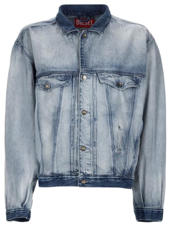 26SS 디젤 D-덴버-Fsi1 트러커 재킷 인 미디엄-라이트 스켈레톤 데님 A23850 09P2901 DENIM