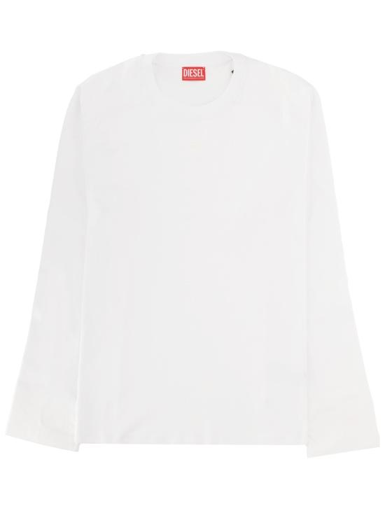 26SS 디젤 T-KAUKO 바이커 넥 스트랩 티셔츠 A22982 0DECG100 WHITE