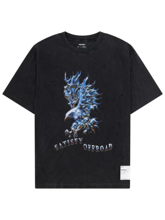 26SS 새티스파이 모스테크 티셔츠 11006 00A15 00A15 BLACK
