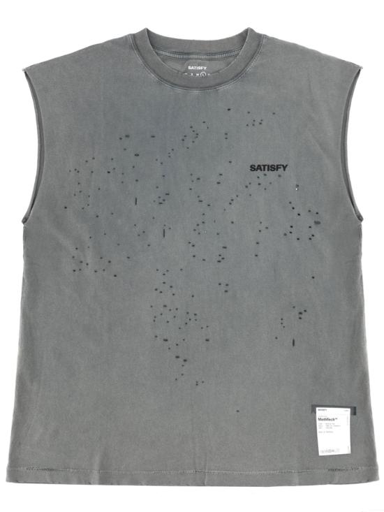 26SS 새티스파이 모스테크 머슬 티셔츠 11005 01A02 01A02 BLACK