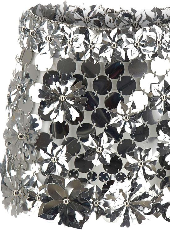 26SS 파코라반 숏 스커트 26EIJU172PS0129 P040 SILVER - PACO RABANNE