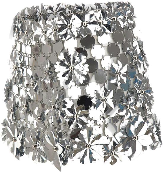 26SS 파코라반 숏 스커트 26EIJU172PS0129 P040 SILVER - PACO RABANNE