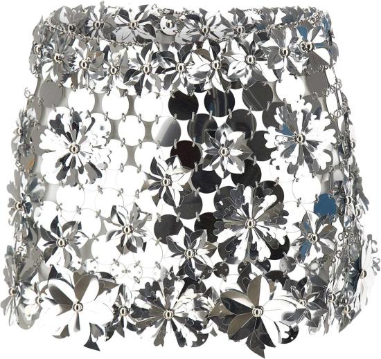 26SS 파코라반 숏 스커트 26EIJU172PS0129 P040 SILVER
