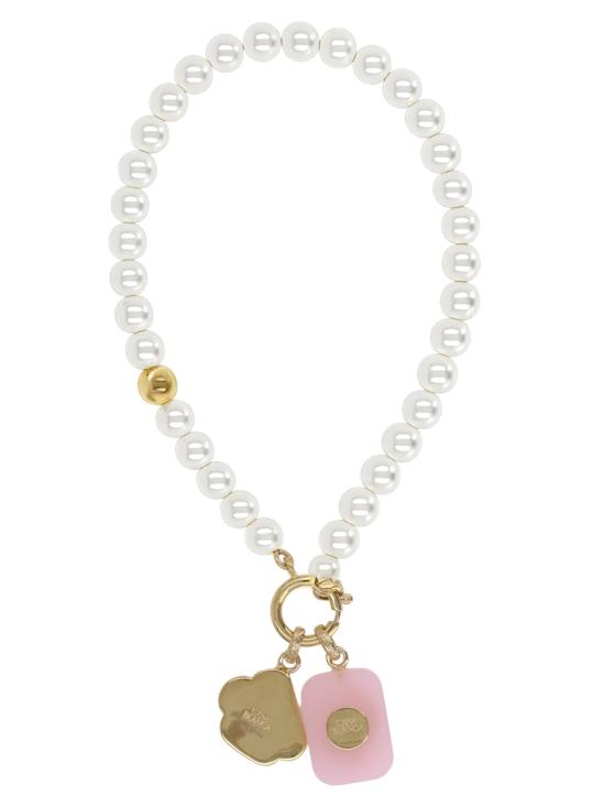 26SS 카사블랑카 목걸이/팬던트 A SS26 JW 395 01BRASS PEARL QUARTZ SILVER - CASABLANCA