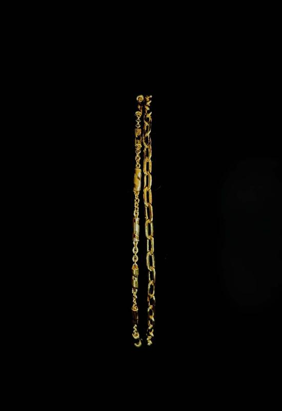  더 엔케이씨 스토어 팔찌 NKC 스토어 골드 듀얼 체인  V