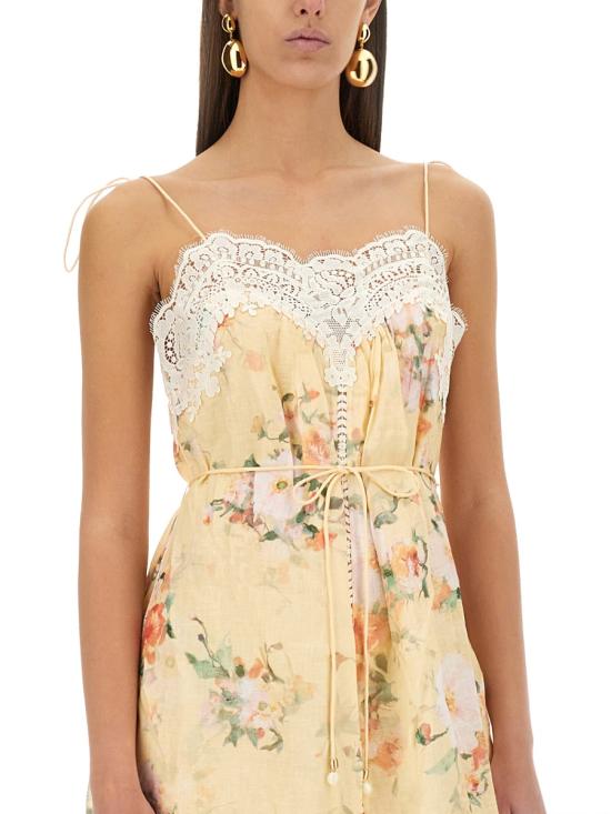 25SS 짐머만 원피스 0980DRS255 YLWCFL YELLOW - ZIMMERMANN