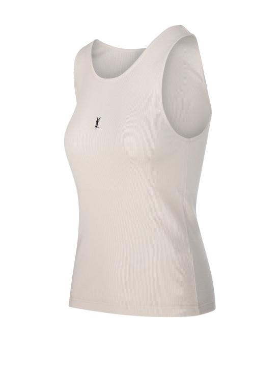 26SS 생로랑 민소매 티셔츠 823603 Y37EC 9469 NATUREL NOIR DOM - SAINT LAURENT