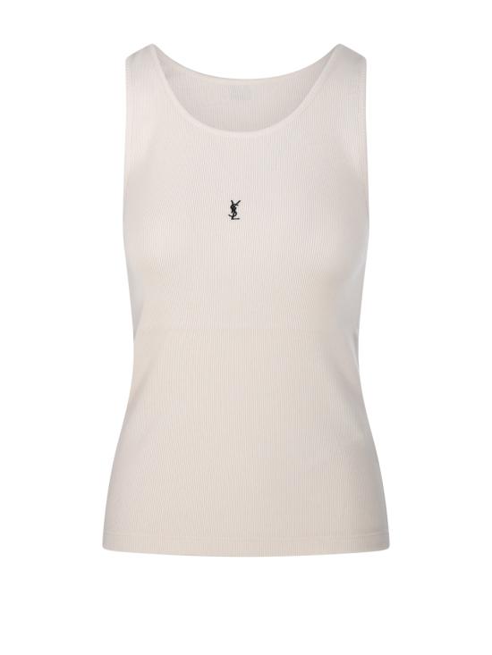 26SS 생로랑 민소매 티셔츠 823603 Y37EC 9469 NATUREL NOIR DOM