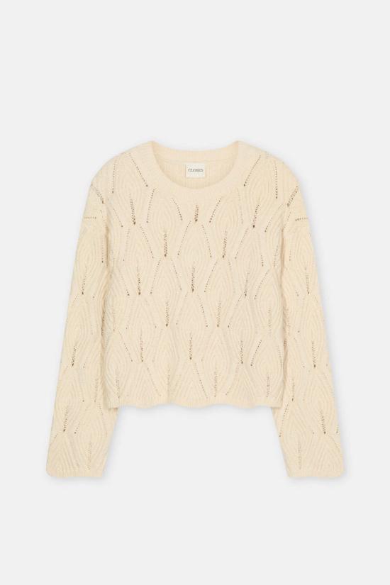  클로즈드 스웨터 크루넥 긴팔 , 위더릿 베이지