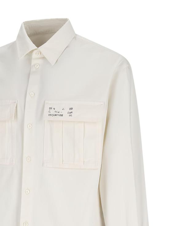 26SS 디스퀘어드2 긴팔 셔츠 S71DM0830D35058 100 White - DSQUARED2