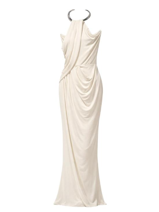 26SS 아멘쿠튀르 미디 원피스 AMS26520 051 Gesso