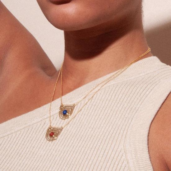  린지 루이스 주얼리 목걸이/팬던트 골든 에라 네크리스 레드 재스퍼 - LINDSAY LEWIS JEWELRY