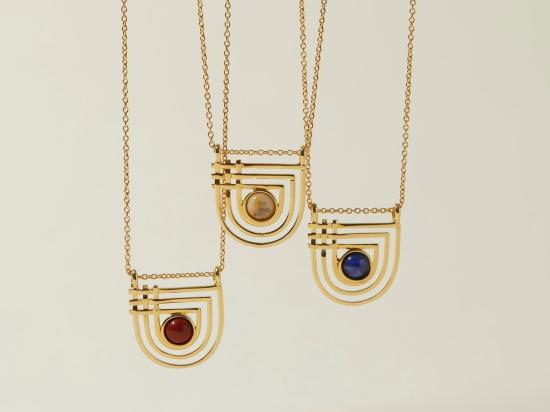  린지 루이스 주얼리 목걸이/팬던트 골든 에라 네크리스 레드 재스퍼 - LINDSAY LEWIS JEWELRY