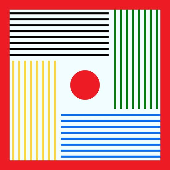  두샨트 머플러/스카프 . 아치 반다나 46번 몬드리안